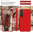 YATWIN Silicone Back Case for Samsung Galaxy S22, Soft-Touch Phone Back Cover for Samsung Galaxy S22 - Red gallery image