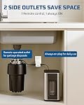 DEWENWILS Garbage Disposal Wireless Switch Kit, 15A/1875W Remote Control Outlet, 5s/10s/30s/60s/5min/15min Timer Outlet, 100FT RF Range Wireless Light Switch, Dual Outlets for Sink, Iron, Coffee Maker