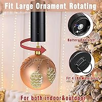 Vista 6 de Therwen 6 piezas de adornos giratorios para árbol de Navidad, funciona con pilas, motor giratorio de viento, motor de bola de discoteca, adorno