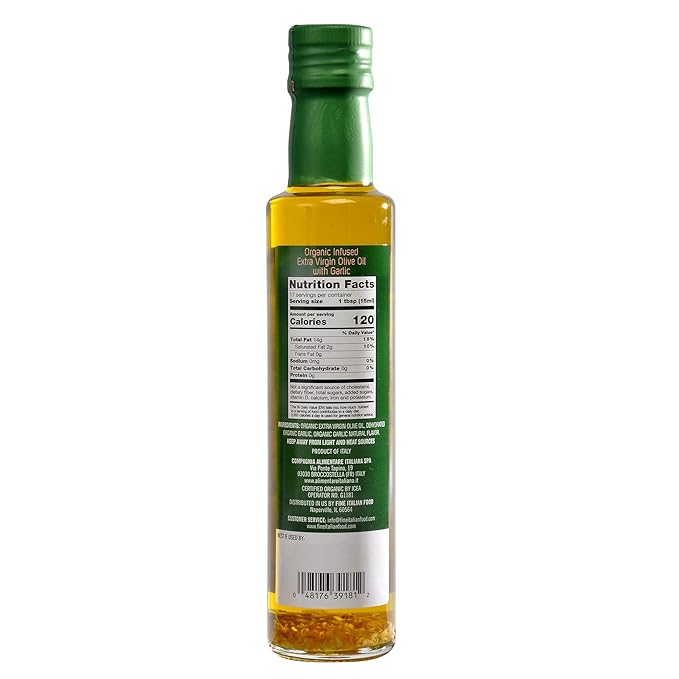 Aceite de Oliva Extra Virgen Infusionado con Ajo Olidi 8.5 oz miniatura 2