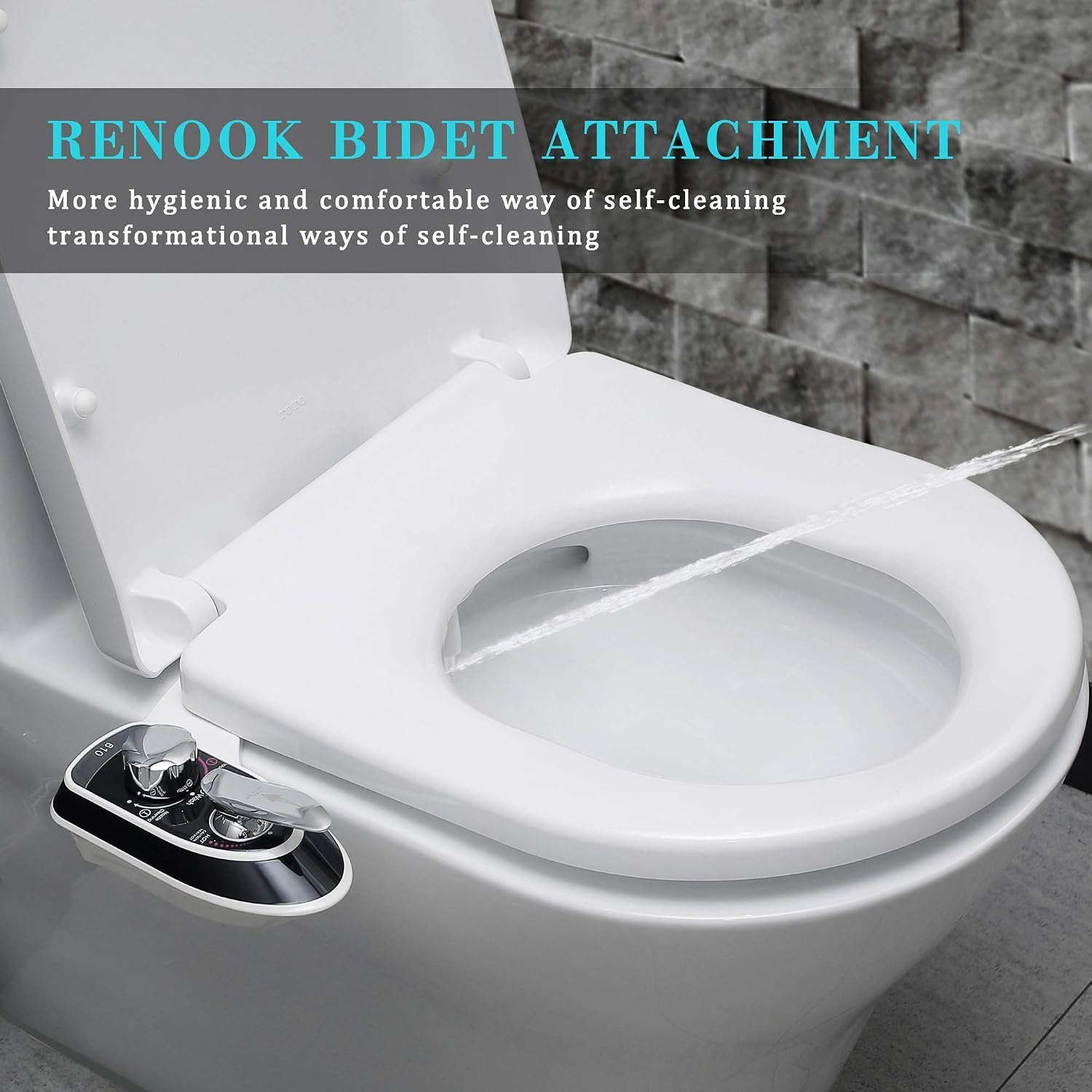 Bidet Attachment for Toilet-Self Cleaning Dual Nozzle Fresh Water Spray Cold or Warm Water Non-Electric Bidet Toilet Seat Attachment - Image 4