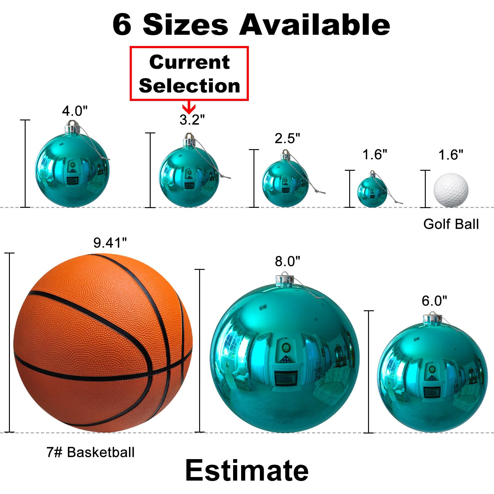 Lot de 18 grandes boules de Noël incassables à suspendre pour anniversaire, Halloween, vacances, mariage (bleu sarcelle)