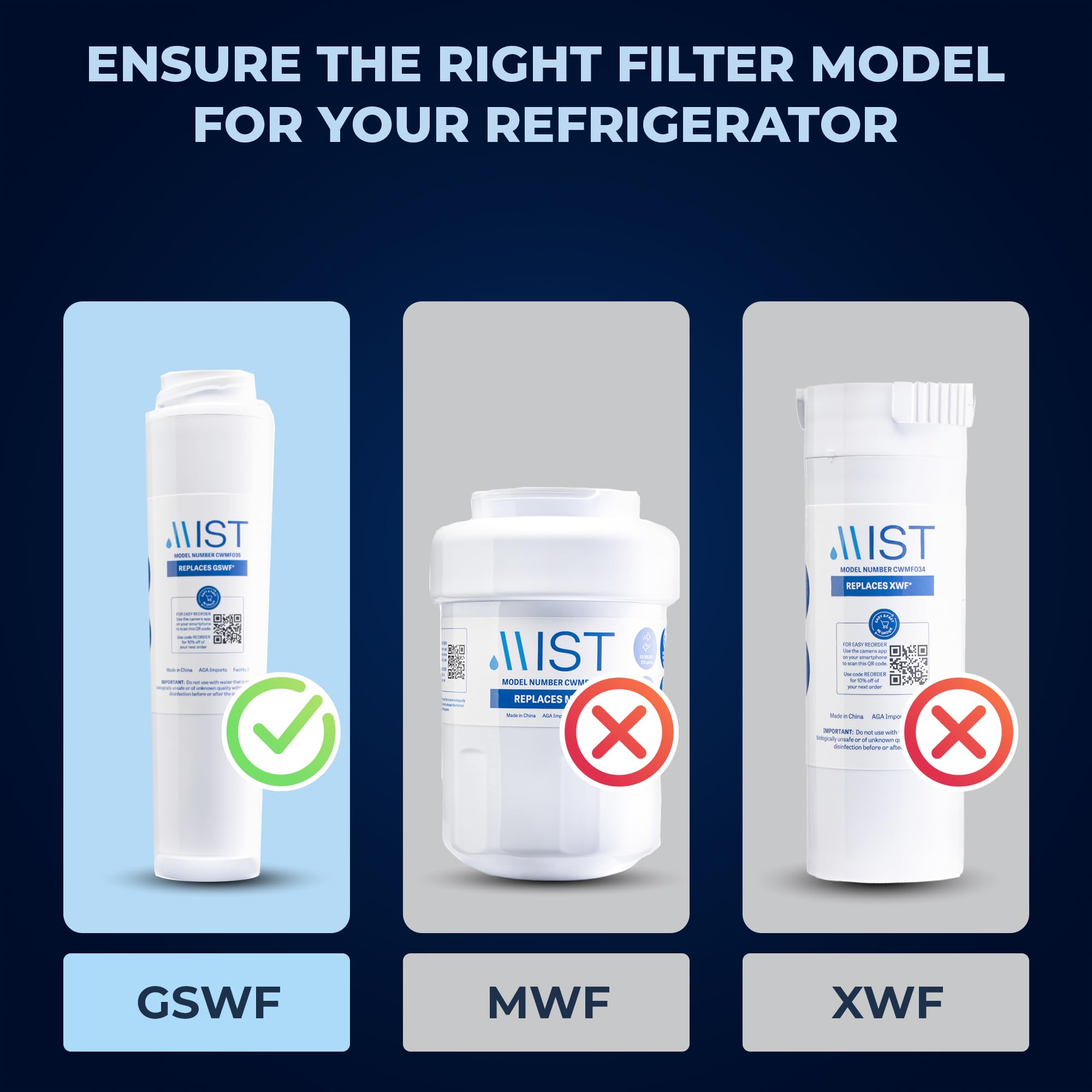 冷蔵庫・冷凍庫 GE Smart Water Refrigerator Filter GSWF Amazon.com - 1 PACK GE MSWF SmartWater Refrigerator Filter