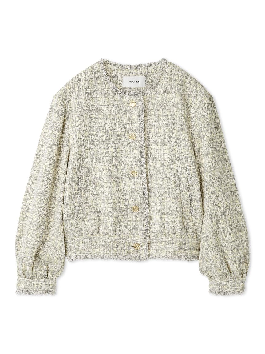 フレイアイディー　ツイードジャケット FRAY I.D ジャケット ノーカラージャケット 2wayベストツイード