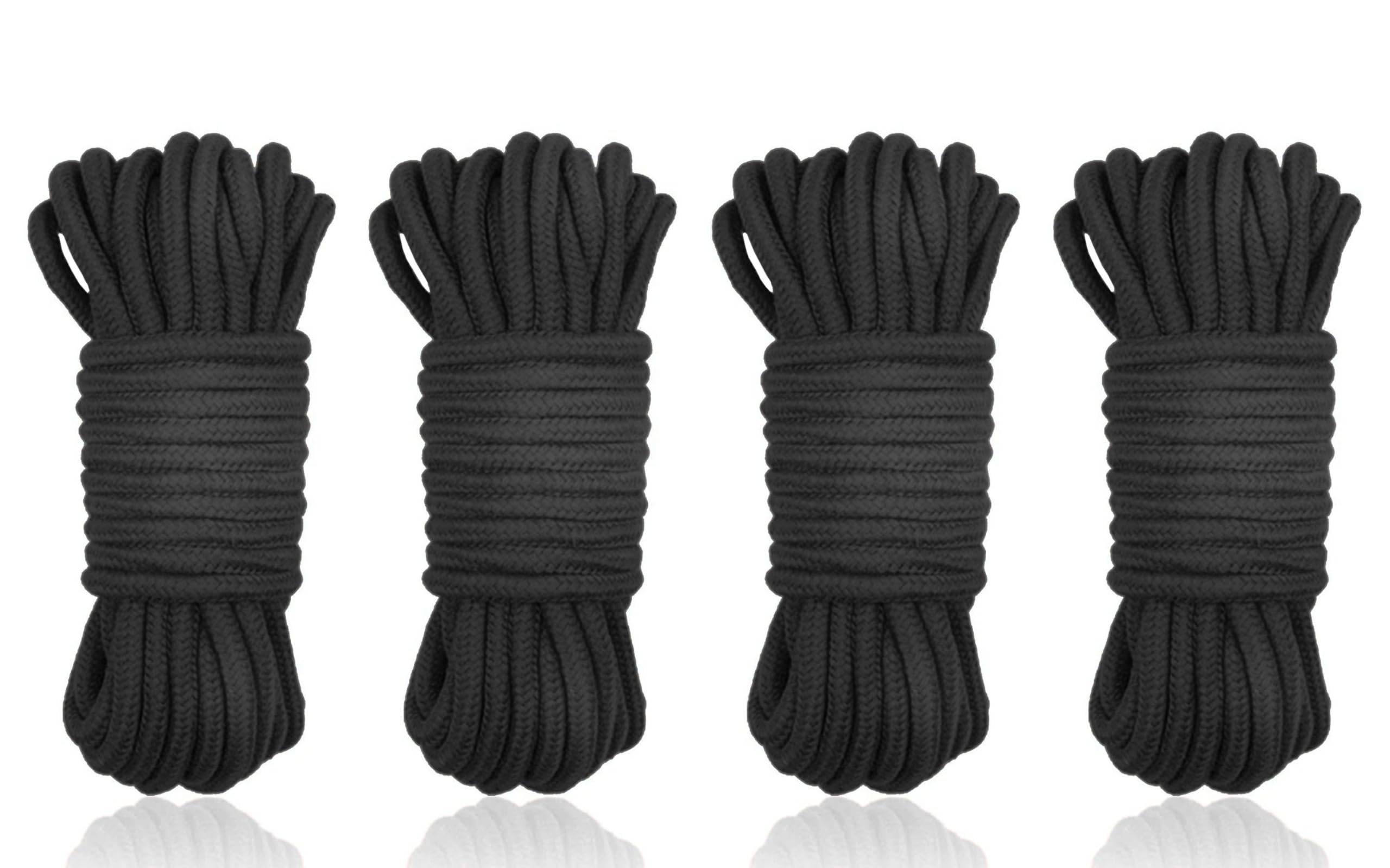 4 x 10 m Bondage Corde Bondage Ensemble Retenue Corde Souple Menottes SM Coton Corde Contraintes pour Femme Bondage Ensemble Sex Toys