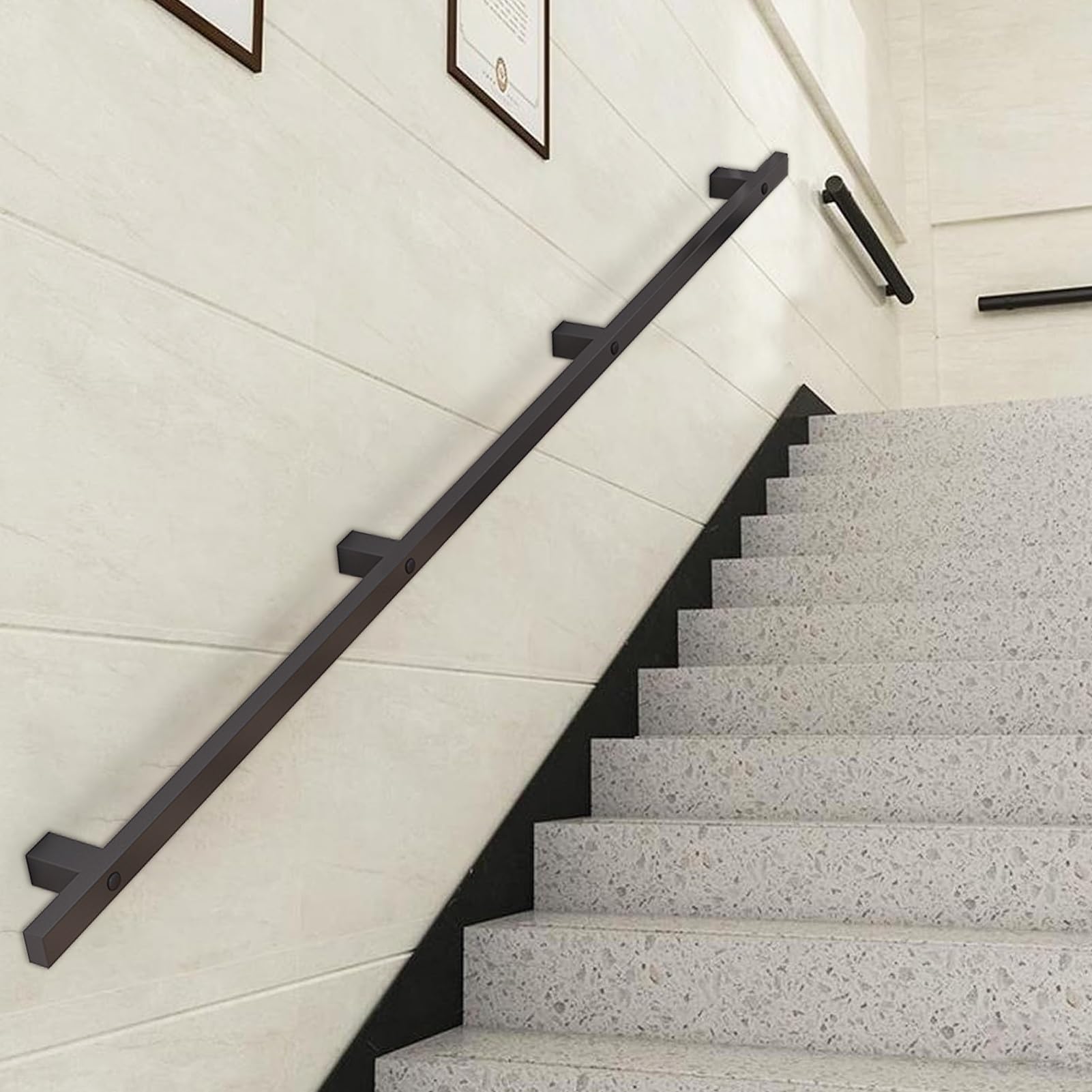 Garde-corps d'escalier intérieur en métal antidérapant de 180 cm