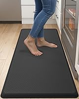 Vista 17 de DEXI Tapete de cocina acolchado antifatiga, extra largo, grande, cómodo, impermeable, de espuma viscoelástica, antifatiga, para escritorio, oficina