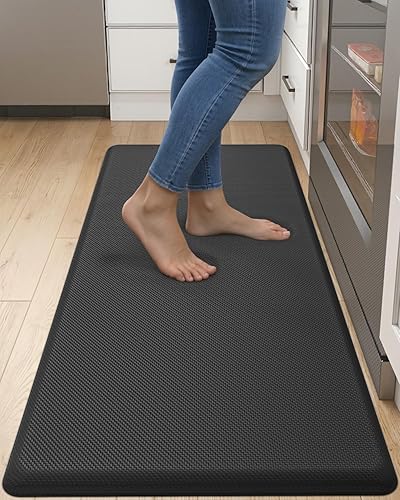 Miniatura 17 de DEXI Tapete de cocina acolchado antifatiga, extra largo, grande, cómodo, impermeable, de espuma viscoelástica, antifatiga, para escritorio, oficina