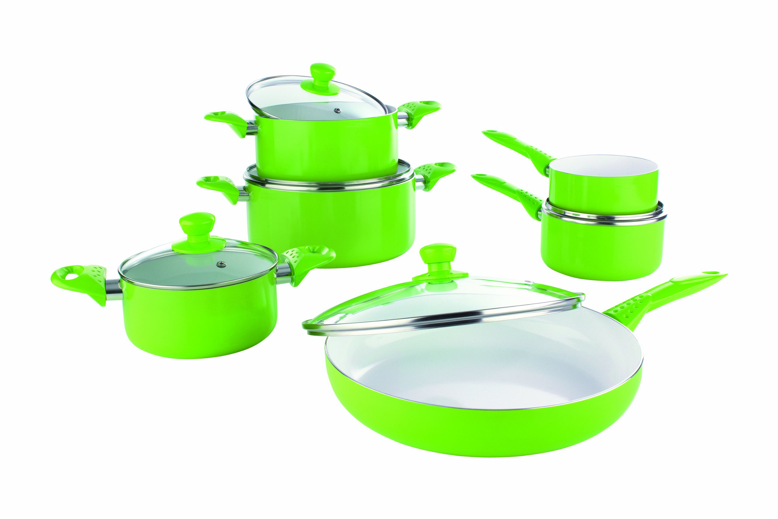 BRATmaxx04452 Mega Cookware Set, 15 Pieces | Ceramic Coating | Compatible for All Stoves