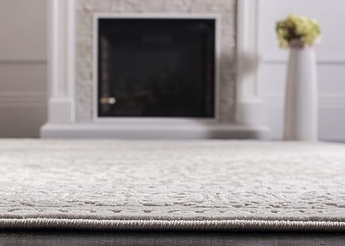 Miniatura 3 de SAFAVIEH Reflection Collection RFT670D - Alfombra cuadrada de 6 pies 7 pulgadas, color cremamarfil para sala de estar, comedor y dormitorio