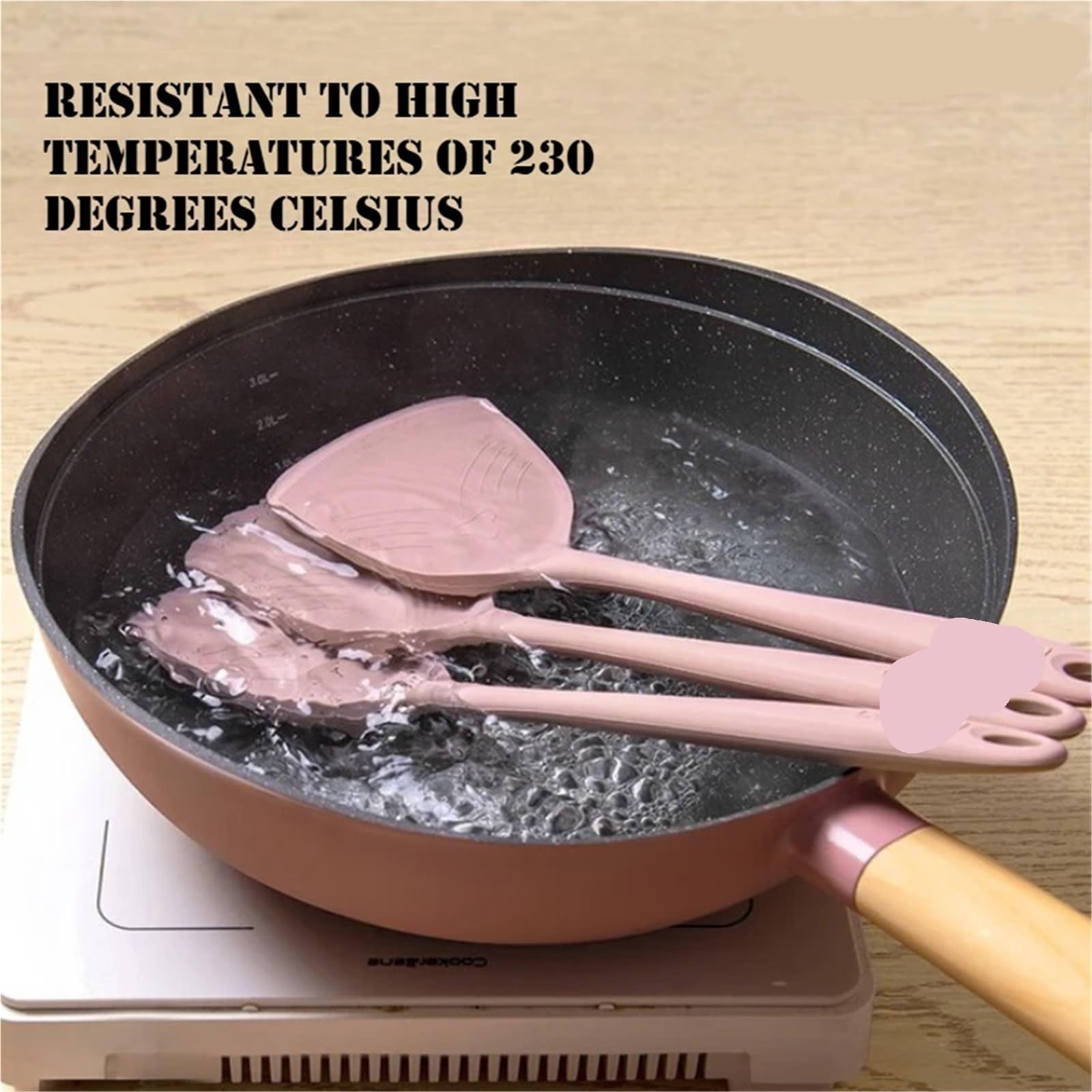 Set di utensili da cucina in silicone Spatola in silicone 3 pezzi/set speciale for padelle antiaderenti cucchiaio da cucina for uso alimentare padella for domestico(3pcs set)