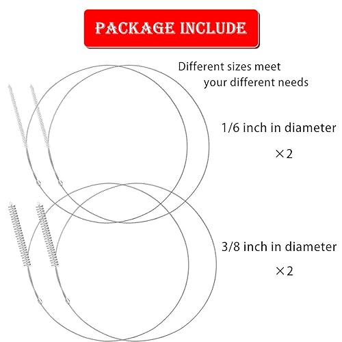 Miniatura 2 de 4 cepillos de tubo de alimentación, cepillos de limpieza, 32 pulgadas de largo con cabeza de cerdas de nailon suave, adecuados para limpiar tubos de