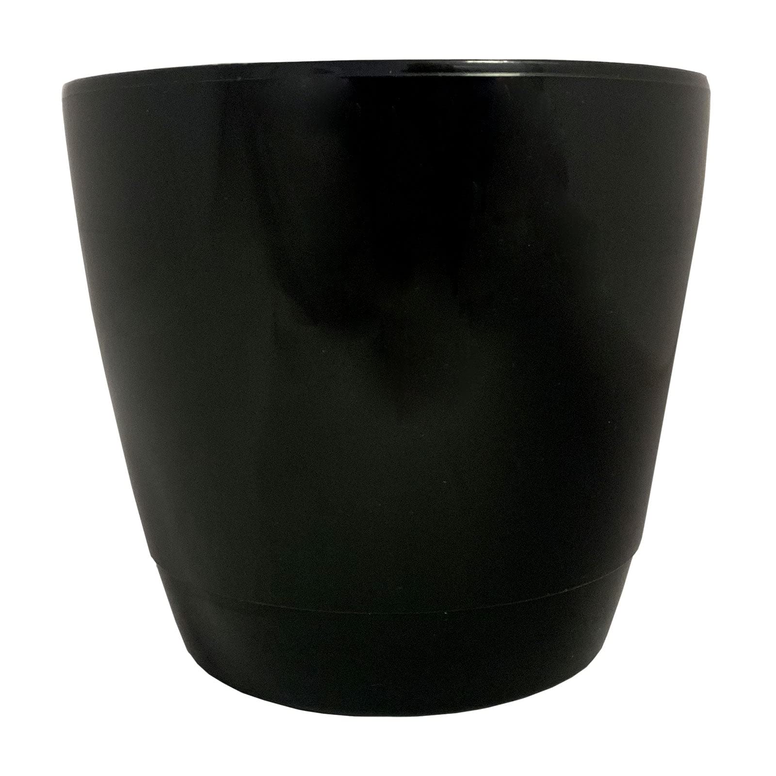 AMOS 14cm Round Indoor Outdoor Flower Plant Pot Black