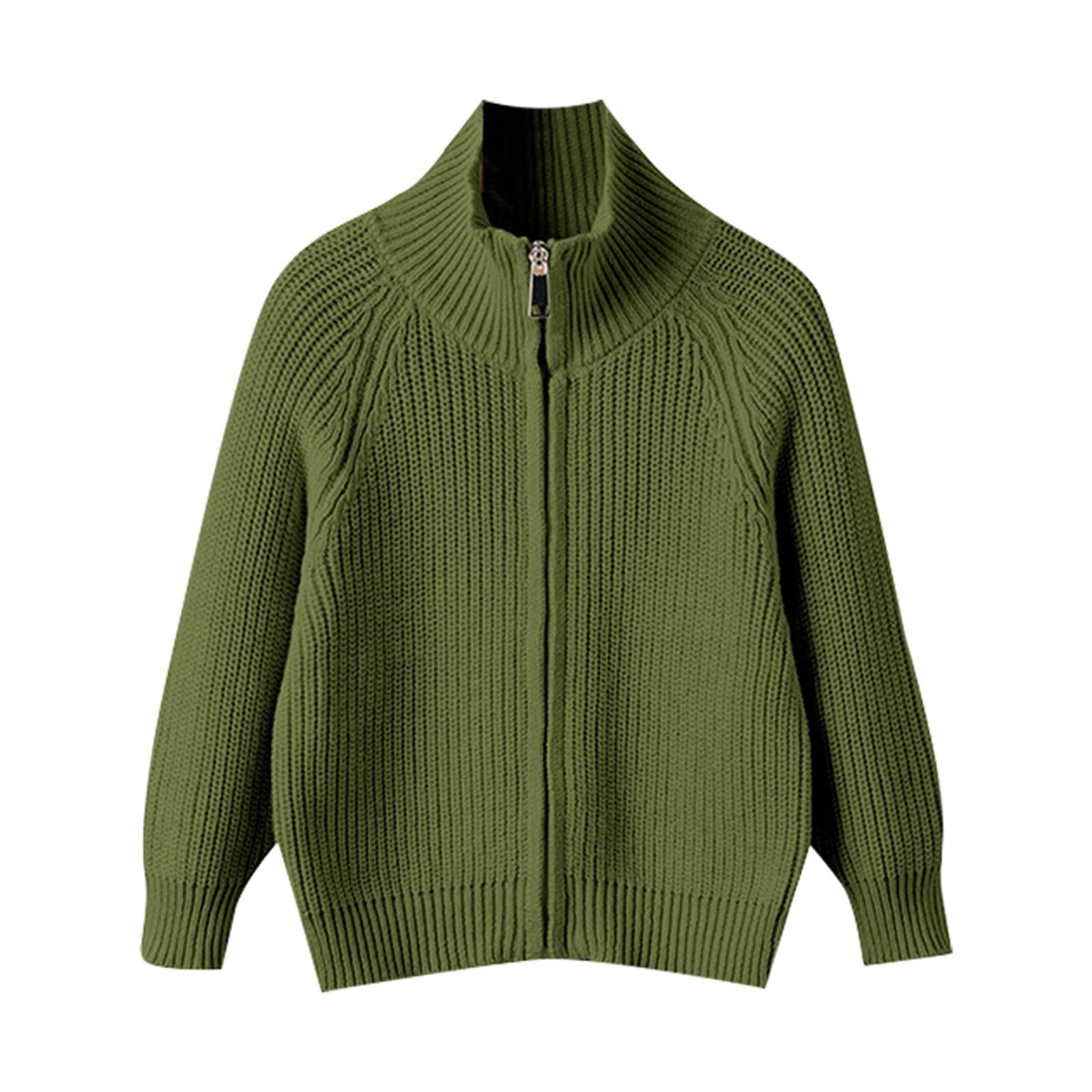 Generico Maglione Bambina 4 Anni,Classico Cardigan con Cerniera Frontale in Tinta Unita per Bambine E Bambini Comodo Capospalla in Maglia per Bambini