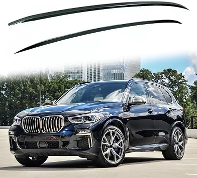 Roof Rail Cover Fits for BMW X3 G01 2018-2024 Aluminum Rack Side Rail Bar 2PCS Black