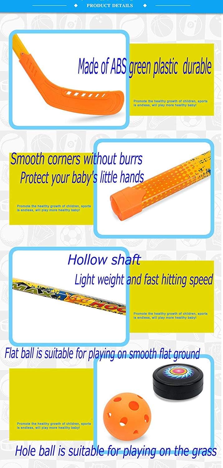 SOWOFA Ice Hockey Children's ice Hockey Toy Set dryland Hockey Stick Plastic Children's Outdoor Leisure Sports Racket : Sports & Outdoors