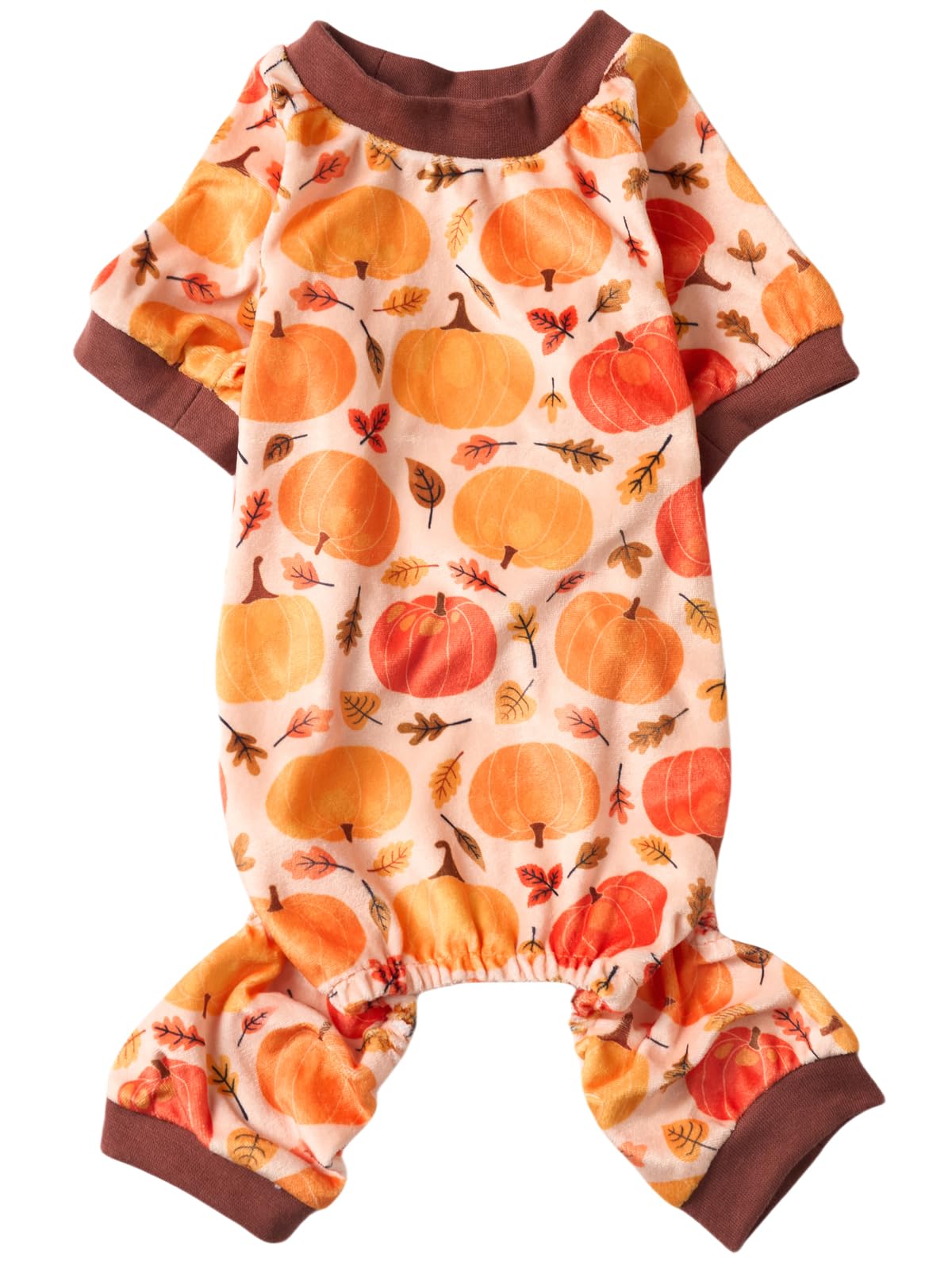 Pyjama chien citrouille automne taille L 50cm vêtement Thanksgiving pour animal