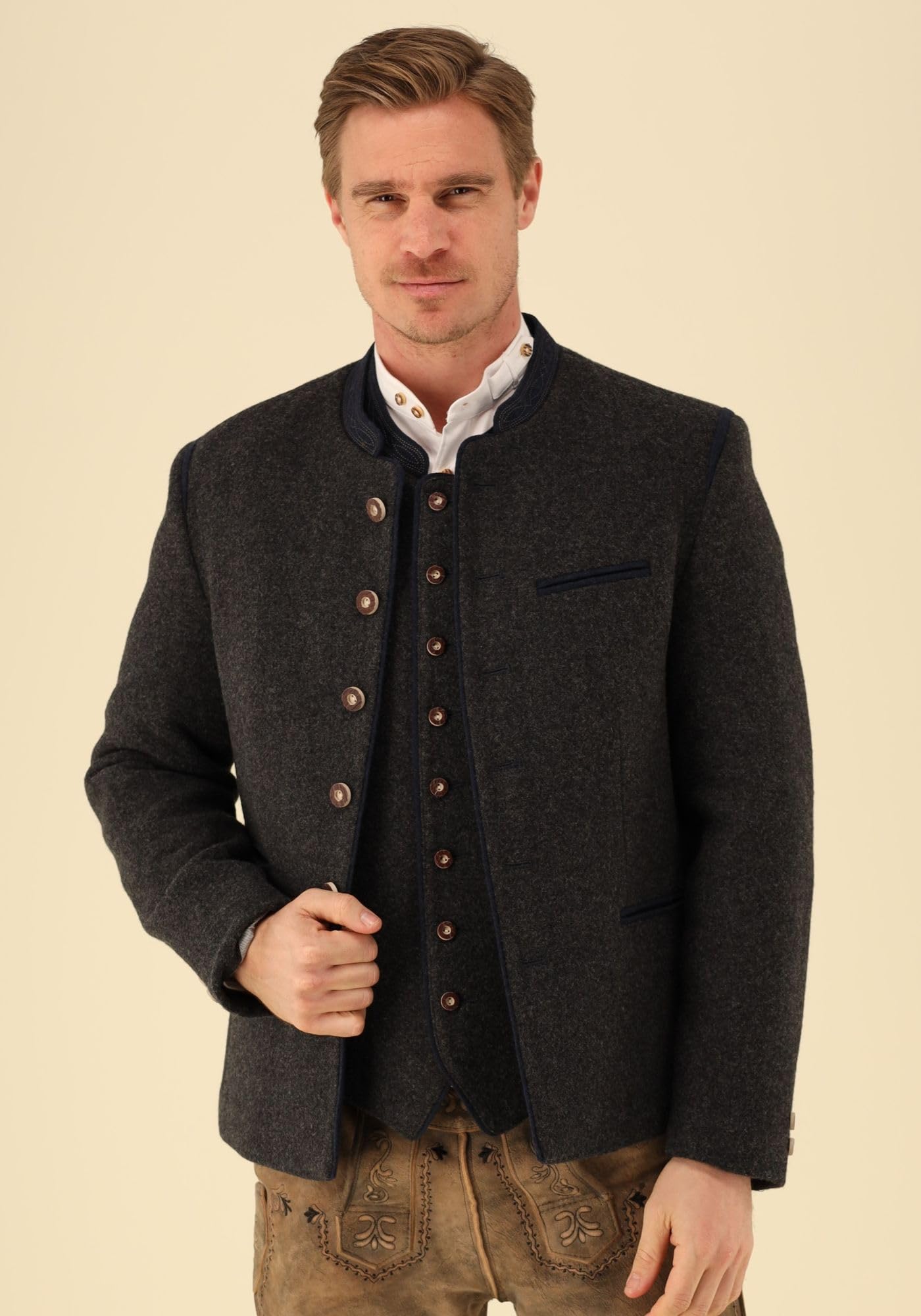 OS Trachten Trachtenjanker Slim Fit Huzam