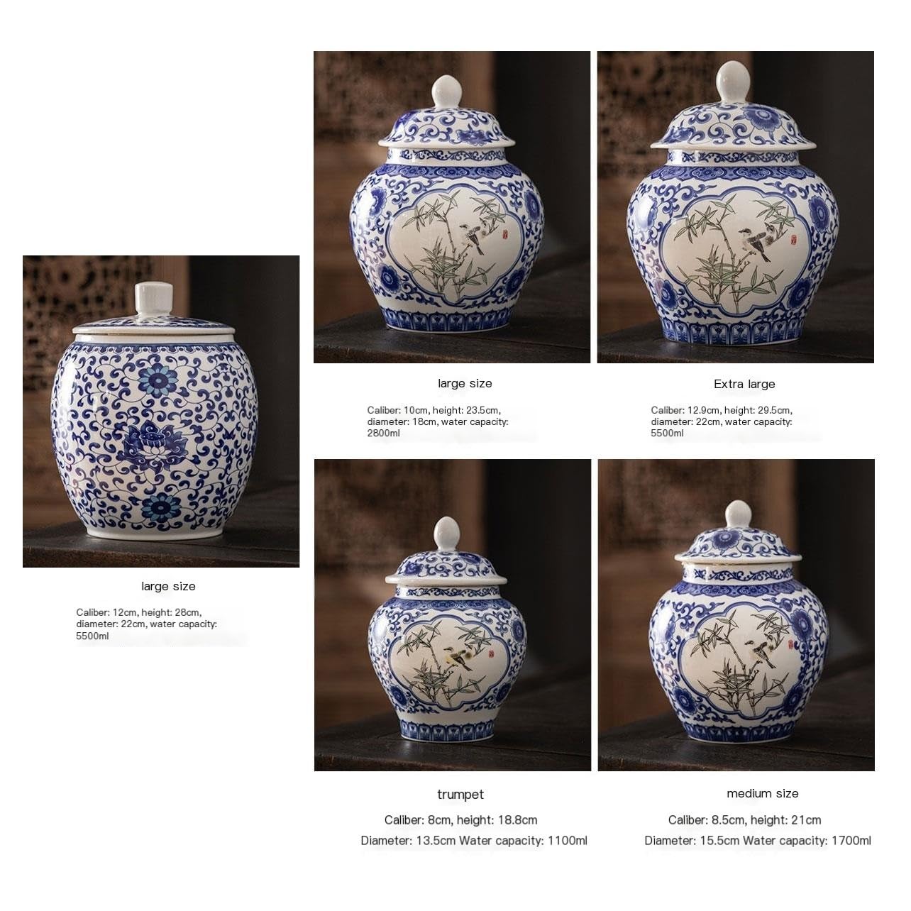 伝統的な白磁製ストレージジャー