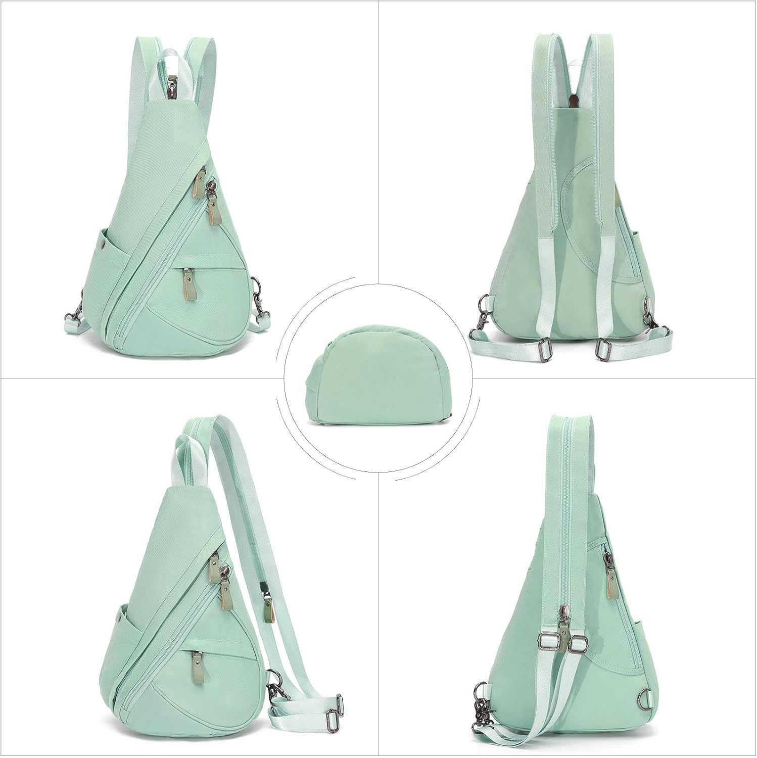 KL928 Nylon Sling Bag - Small Crossbody Backpack Shoulder Casual Daypack Multipurpose Rucksack for Men Women - Image 9