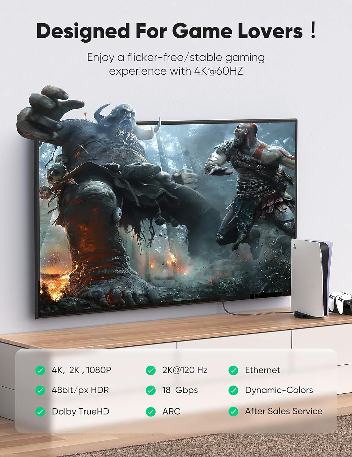 Exclusive Discount 90% Price 4K HDMI Cable 1.5ft,Capshi High Speed 18Gbps HDMI Cable,4K, 3D, 2160P, 1080P, Ethernet - 28AWG Braided HDMI Cord - Audio Return Compatible UHD TV, Blu-ray, PS4/3, Monitor