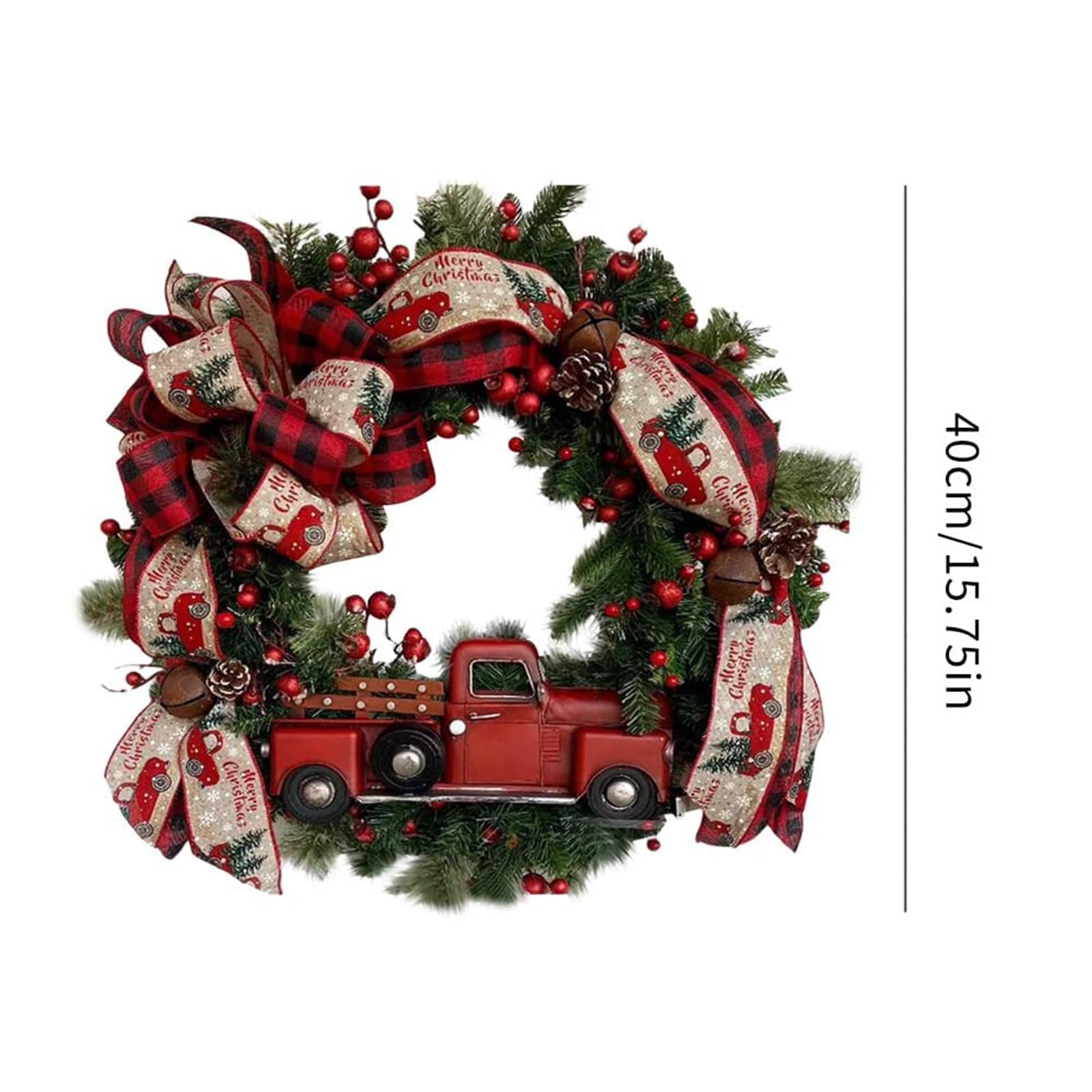 Couronne De Noël Artisanale - Décoration De Porte - Fait Main - Nouvelle