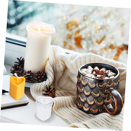 Miniatura 8 de EXCEART 2 pcs Candles Making Soap Love Loving Roman Resin Casting Halloween Heart- Party Scented DIY Mould Decorative Aromatherapy Transparent