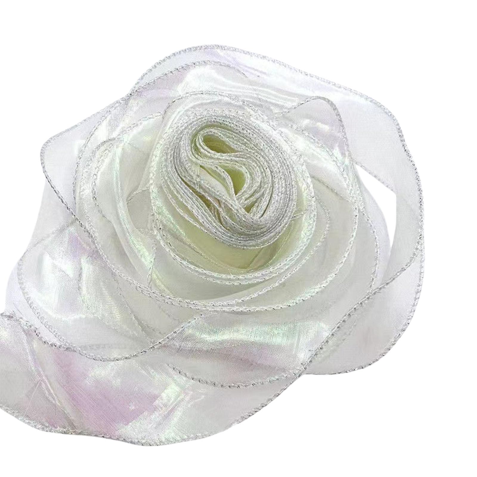 Tfaoys Beige Nylon Ribbon For Flower Arrangements Colorful Ribbon For Weddings Decoration Gift Wrapping And Festives Parties Holiday Decoration