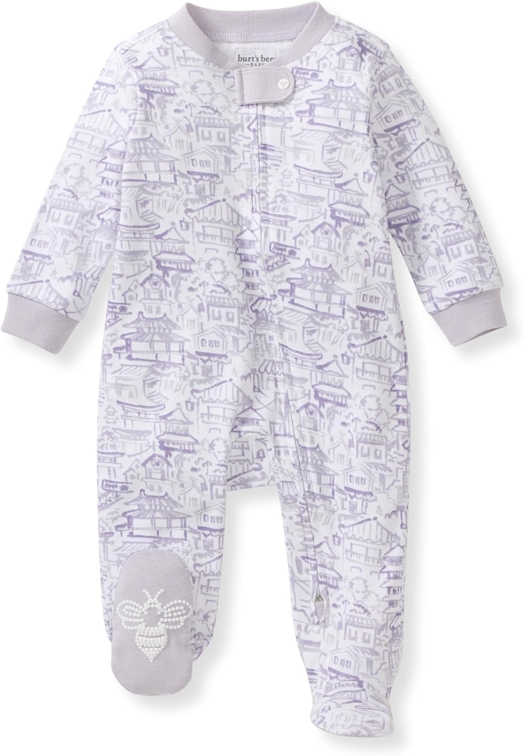 Burt's Bees Baby Girls' Organic Cotton Sleep and Play Footed Pajamas