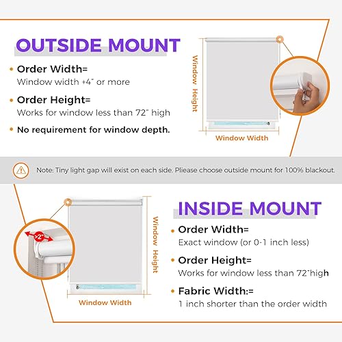 Miniatura 6 de Persianas enrollables 100 % opacas, con aislamiento térmico y protección UV, tela impermeable, persianas de ventana para casa, oficina, dormitorio,