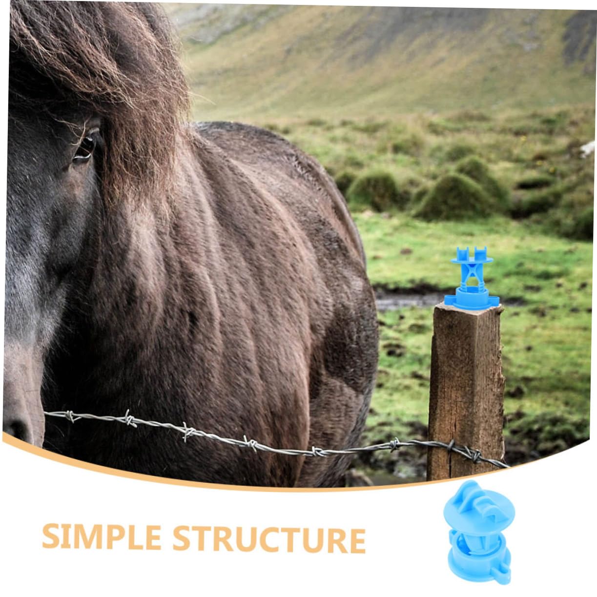 BESPORTBLE 100pcs Electric Fence Insulators for Farm High Strength and Accessories Easy to Install Safe for Livestock and Wildlife Insulation for Security