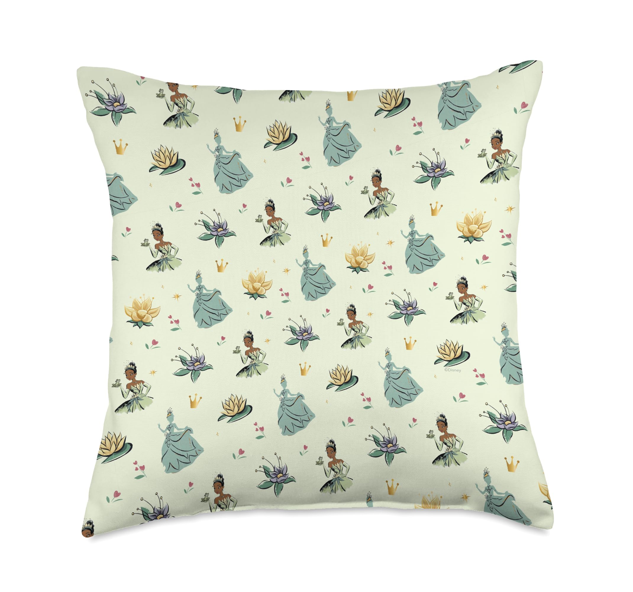 Coussin Disney Princesse Tiana déco lit 45x45 La Princesse et la Grenouille