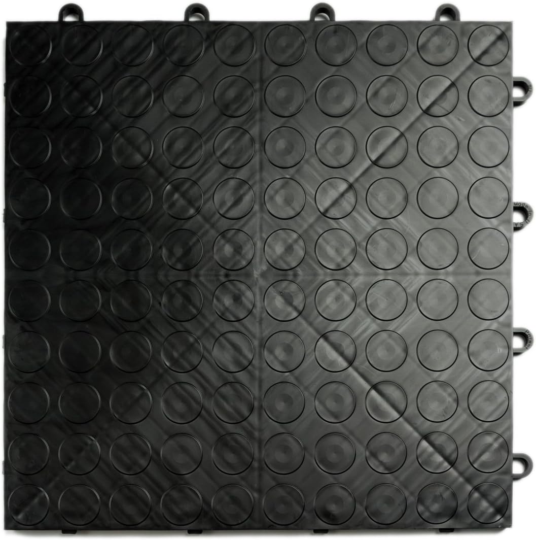 GarageDeck® 12'' x 12'' Interlocking Garage Floor Tiles : Black