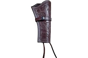 Tooled Cowboy Gun Holster for 4" to 8" Barrel Revolvers