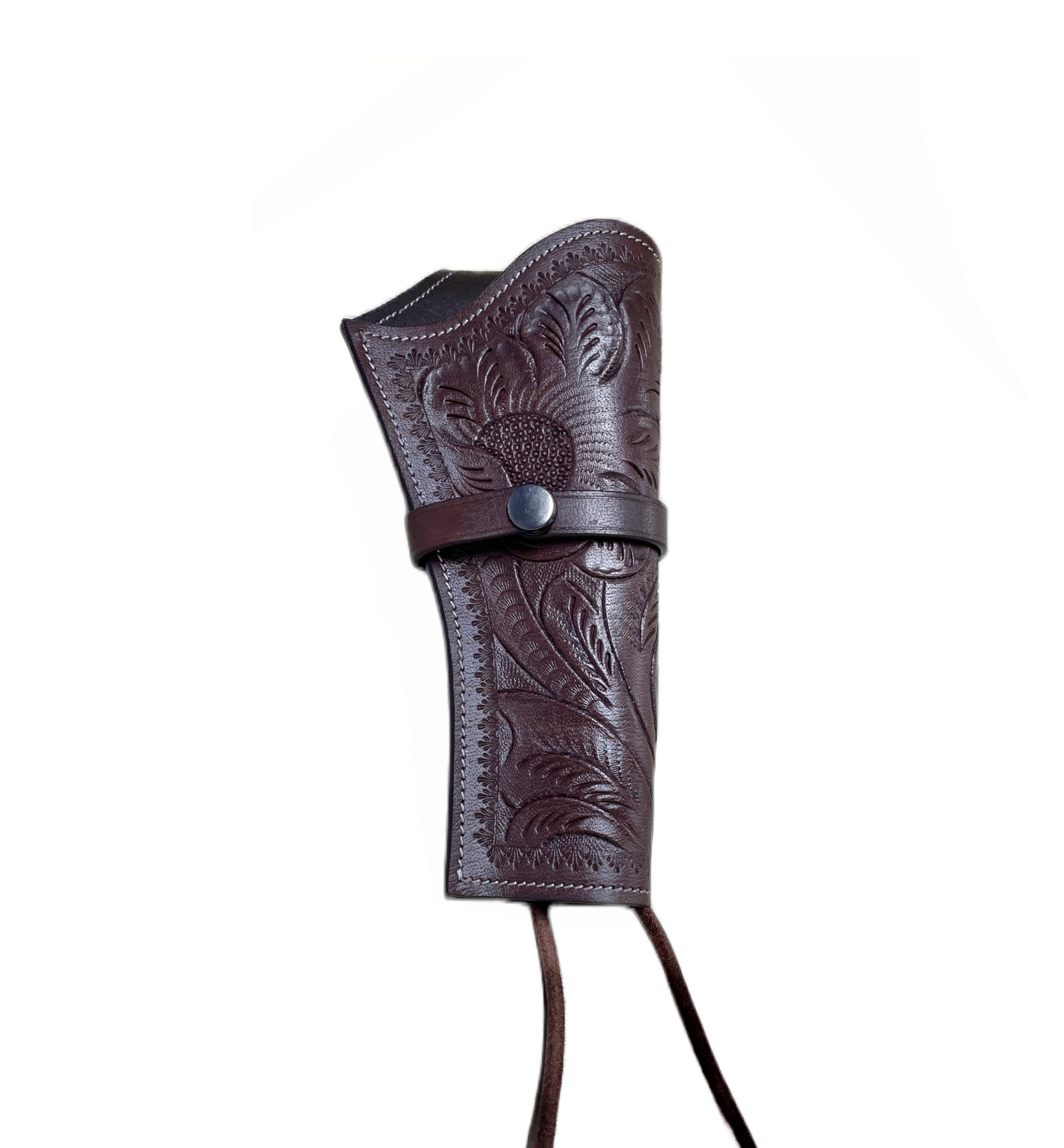 Tooled Cowboy Gun Holster for 4" to 8" Barrel Revolvers Western Pistol Case Gun Holder Cross Draw Holster