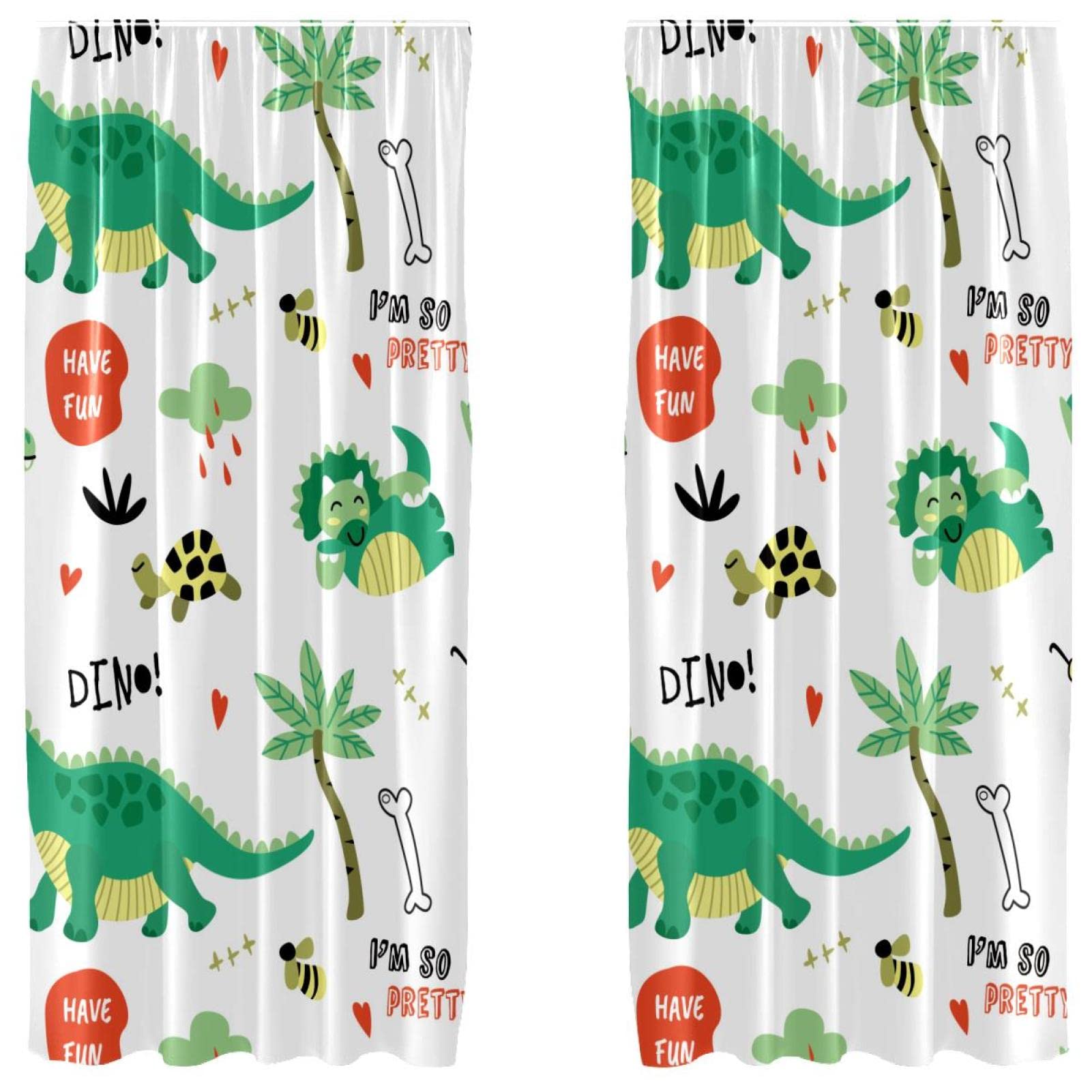 Rideaux dinosaures pour chambre d'enfant une touche de couleur joyeuse