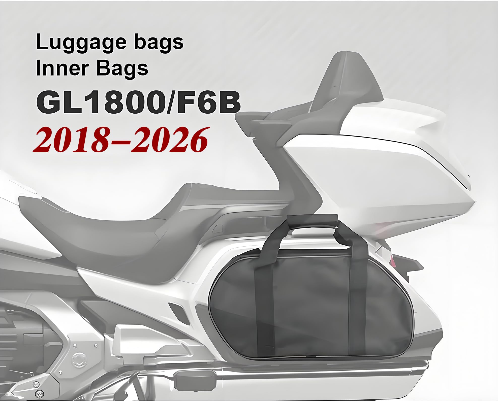 Torba motocyklowa kompatybilna z Honda Goldwing GL1800 2018-2025 Goldwing torby bagażowe ze wzmocnionymi uchwytami do przenoszenia, torba siodłowa Goldwing GL1800, torba na siodełko, bagaż