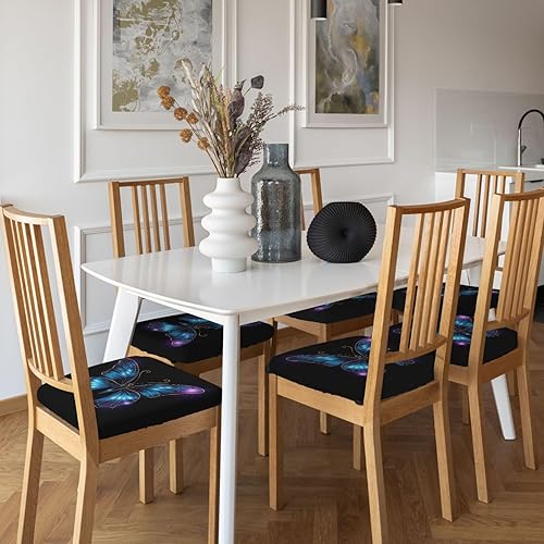 Miniatura 10 de Juego de 2 fundas de asiento extraíbles para silla de comedor, calabazas de otoño, elásticas, para bodas, fiestas, fundas de cojín, decoración de