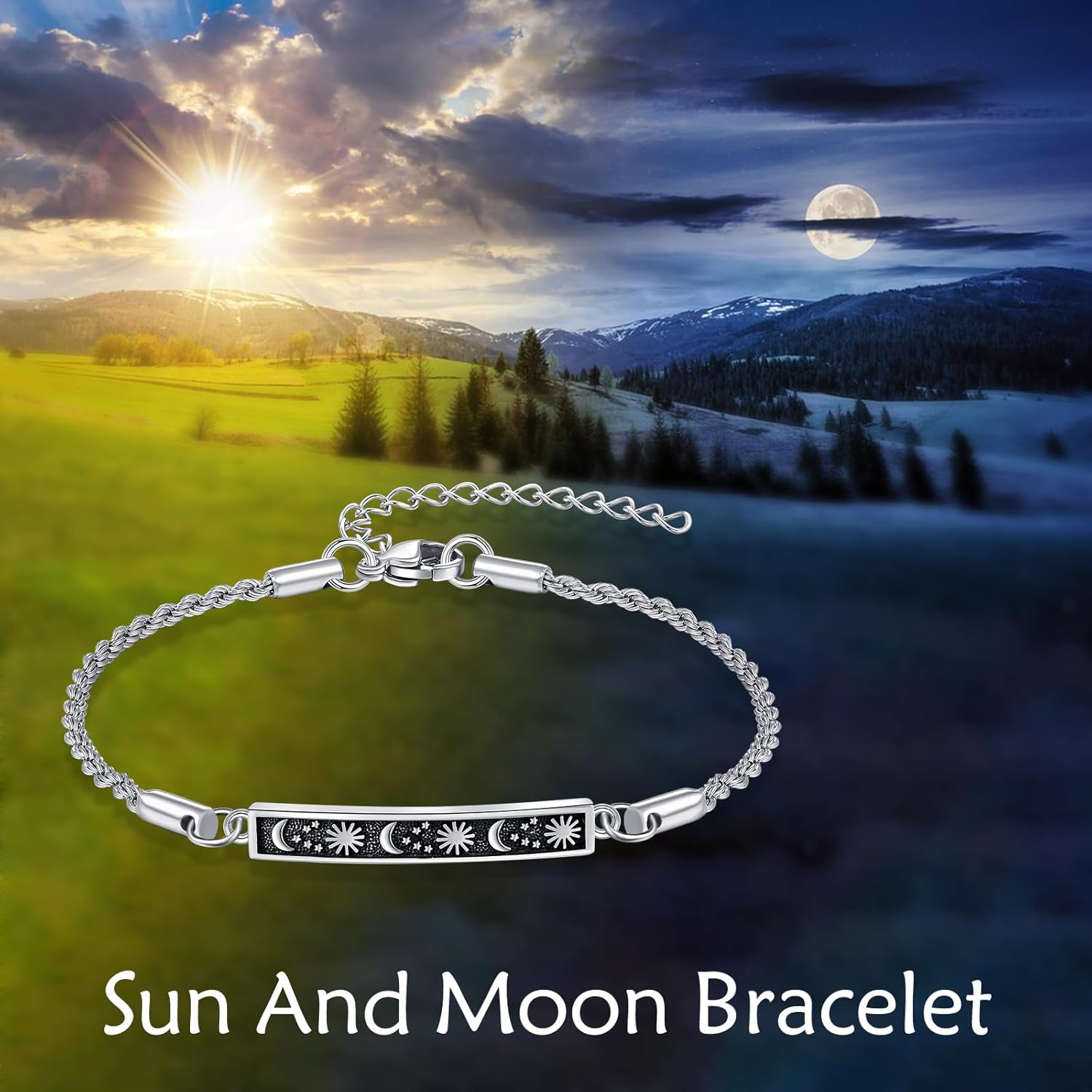 Sun and Moon/Ladybug/Butterfly Bracelet for Women Sterling Silver Love Friendship Bracelet Bracelets for Women Mother Mom Wife