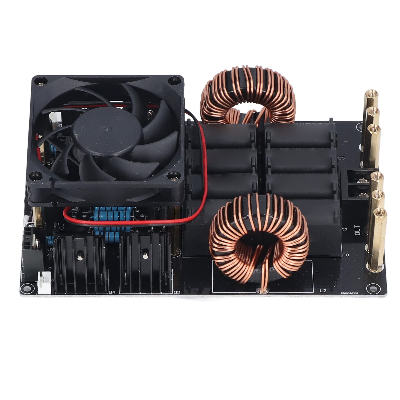 FTVOGUE Płyta Grzewcza Indukcyjna ZVS moduł Zasilania Nagrzewnicy z cewką DC 12 V do 40 V 50A 1KW Obudowa z Tworzywa Sztucznego do Ogrzewania Metalu Naprawa Elektroniki Zastosowanie w Warsztacie
