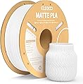 ELEGOO Matte PLA Filament White 1kg, 1.75mm 3D Printer Filament Dimensional Accuracy +/- 0.03mm, 1kg Spool of Carton (2.2lbs) for Most FDM 3D Printers