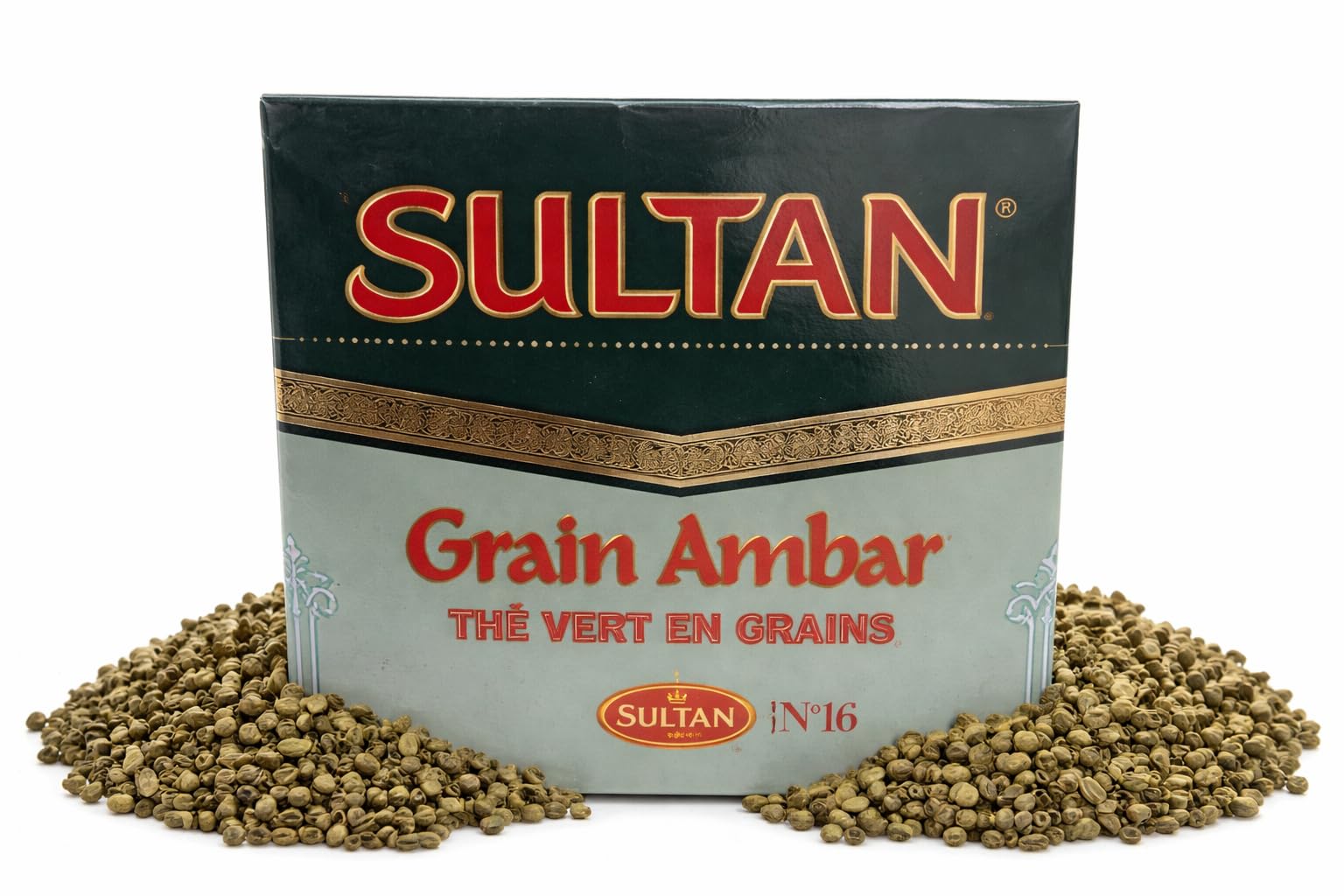 Green Tea Sultan Grain Ambar 200g – Pearl Gunpowder Green Tea for Traditional Moroccan Mint Tea