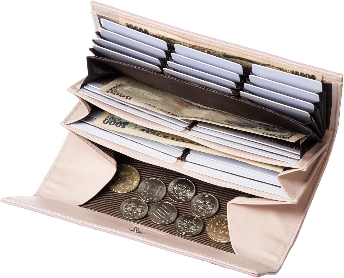 [VOICE] Align アライン イタリア Life社製 牛革 le murrine レディース 長財布 週刊文春 掲載商品 上品で 使いやすい 縦型 カード40枚収納 取り出しやすい 大型小銭入 プレゼント ギフト 箱入り母の日 (Navy)