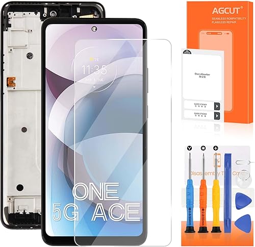 Para Motorola One 5G Ace Pantalla Reemplazo para Pantalla Moto One 5G Ace LCD XT2113-1 XT2113-2 Pantalla Digitalizador Touch XT2113 LCD Asamblea