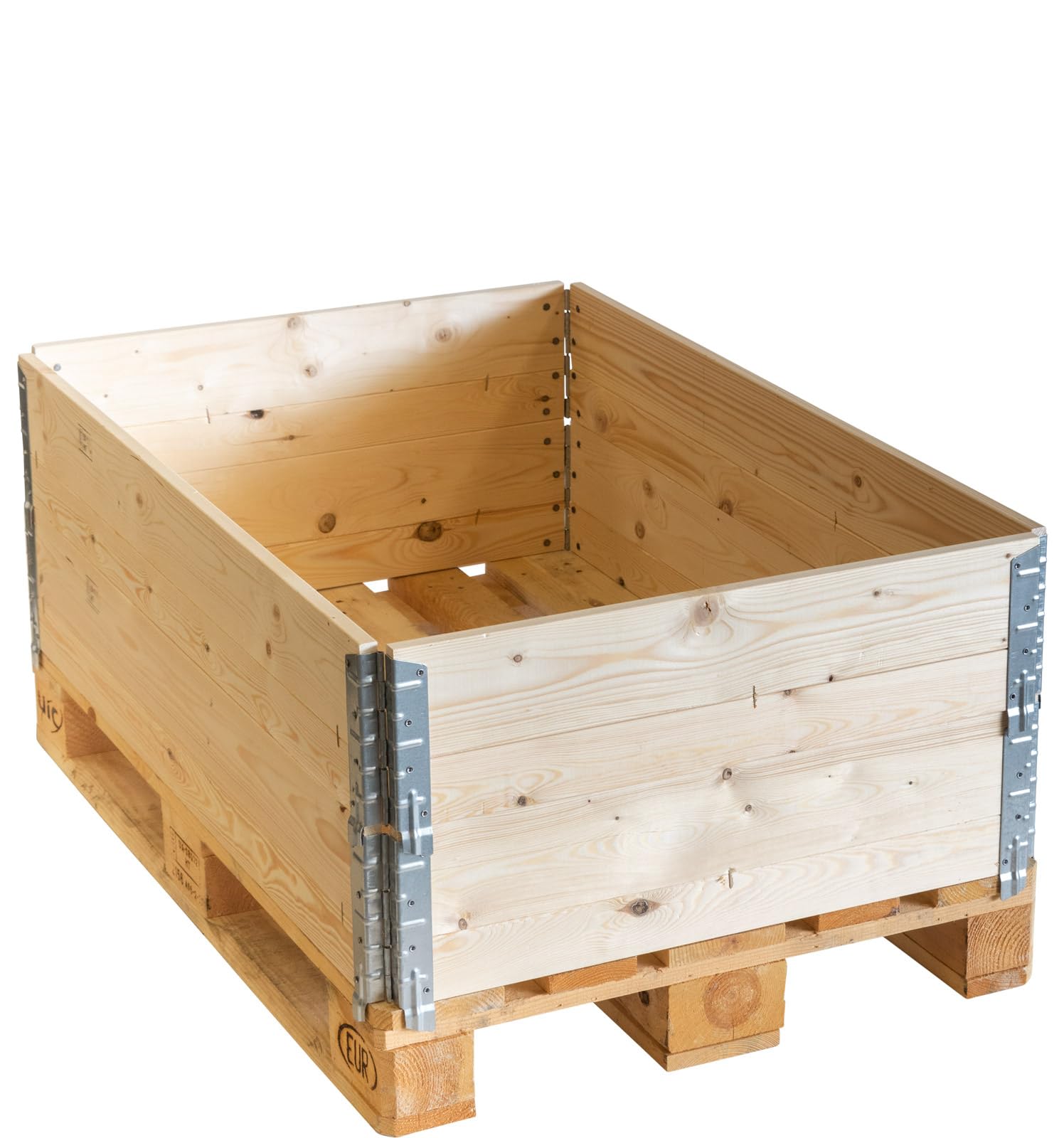 DTZ Palettenrahmen Aufsatzrahmen Hochbeet Gartenbeet Stapelrahmen (120x80x20 cm)