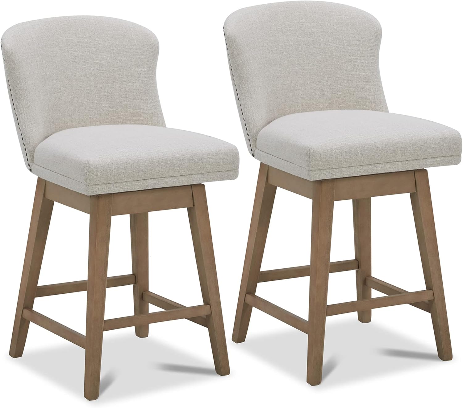 Amazon.com: CHITA Counter Height Swivel Barstools, Upholstered ...
