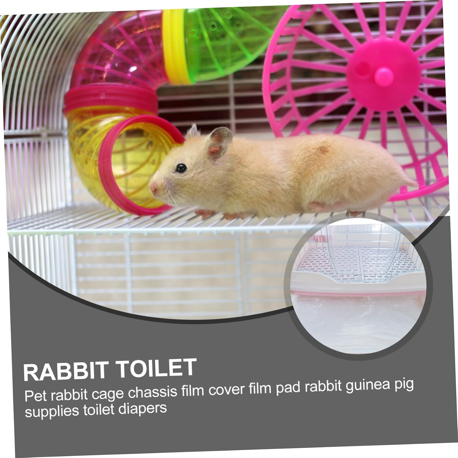 SUPVOX 50pcs Rabbit Cage Bottom Pad Indoor Small Animal Litter Box Cover for Rabbit Bunny Small Pet