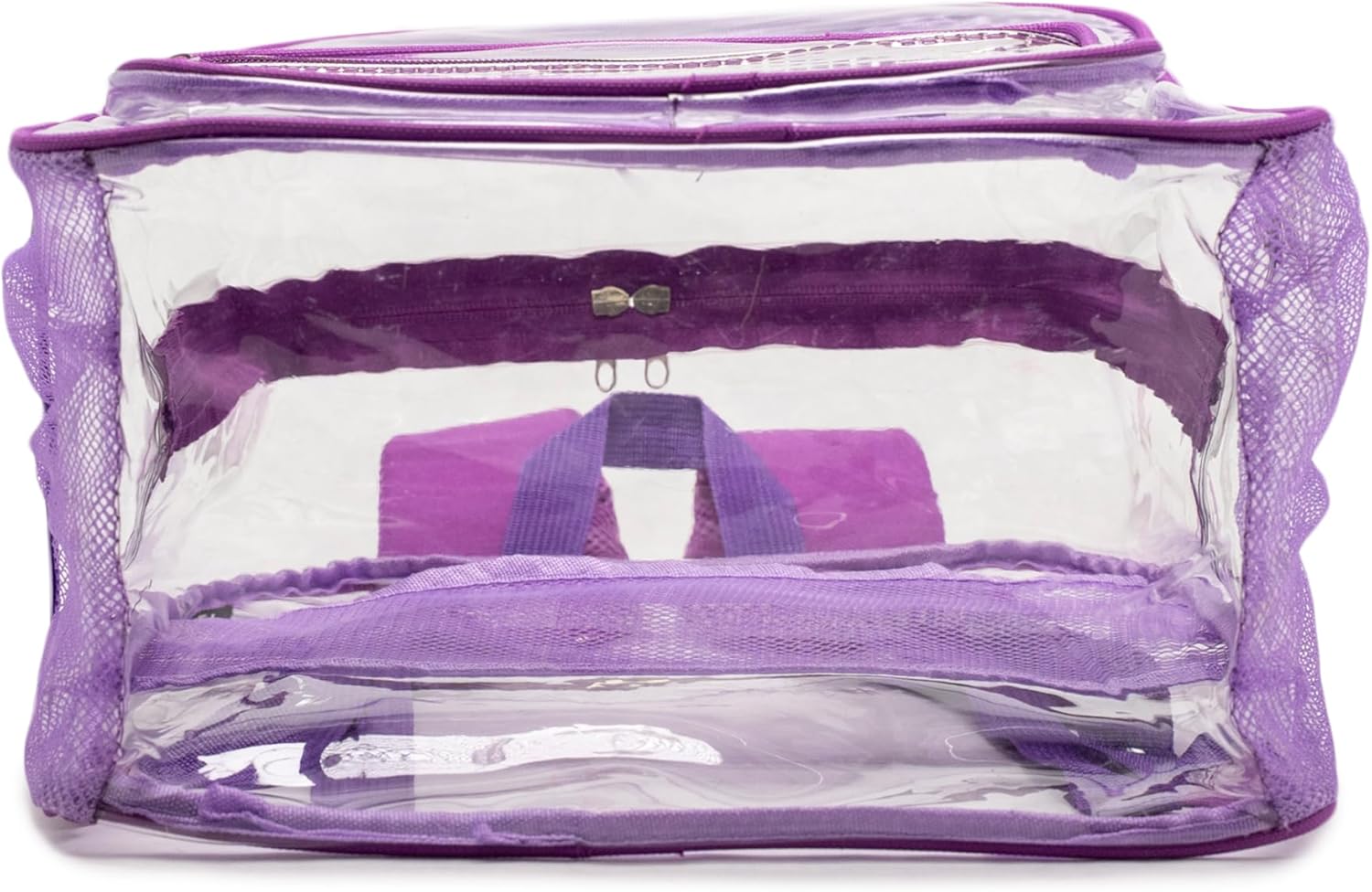 JPACK Clear Backpack – Heavy Duty Transparent Bookbag for Adults and Teens | School, Work, Travel, Stadiums (Purple) - Image 7