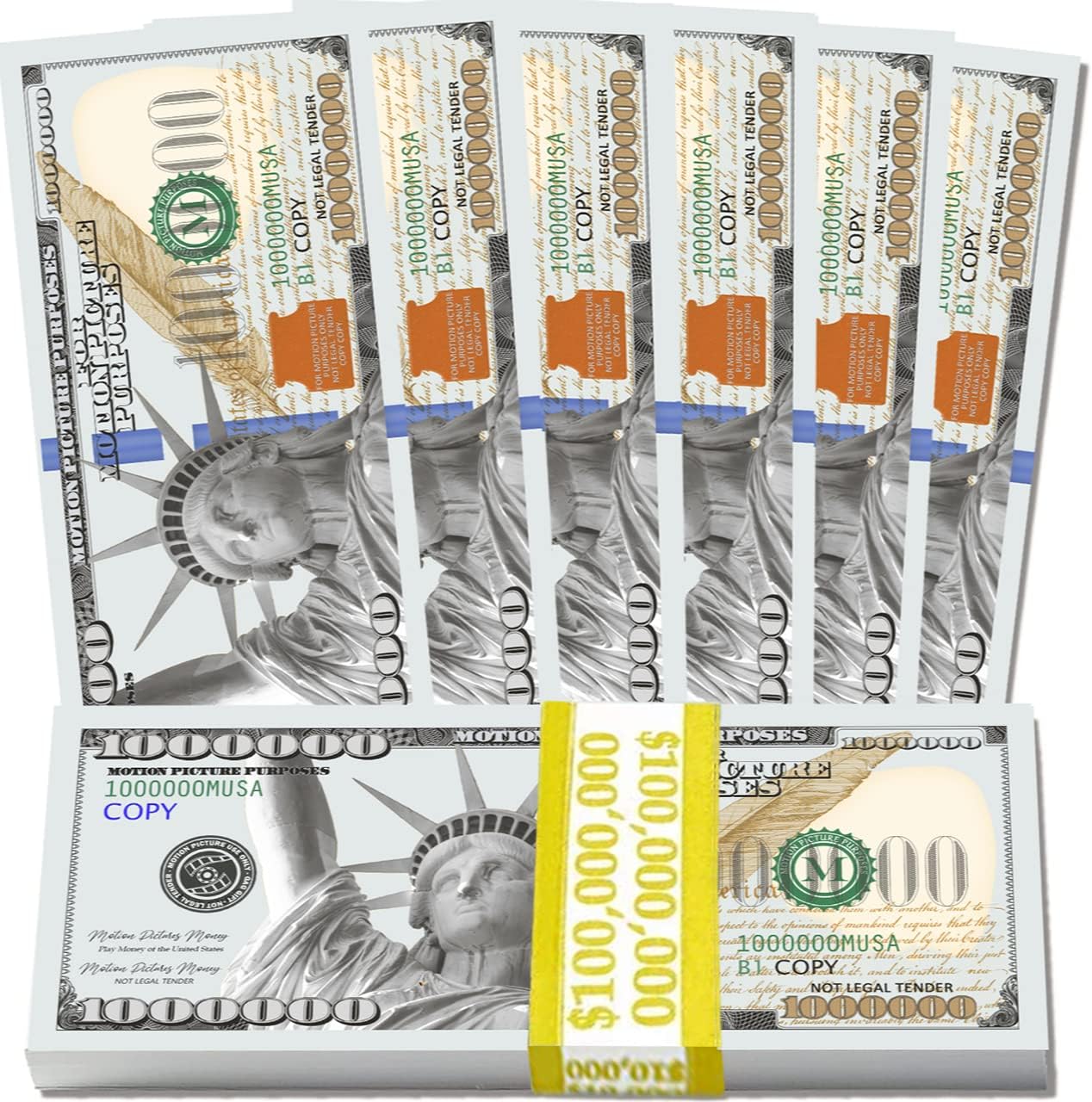 BOOSTEDBLUE Pack of 100 | Million Dollar Bill | 100 Novelty one Million