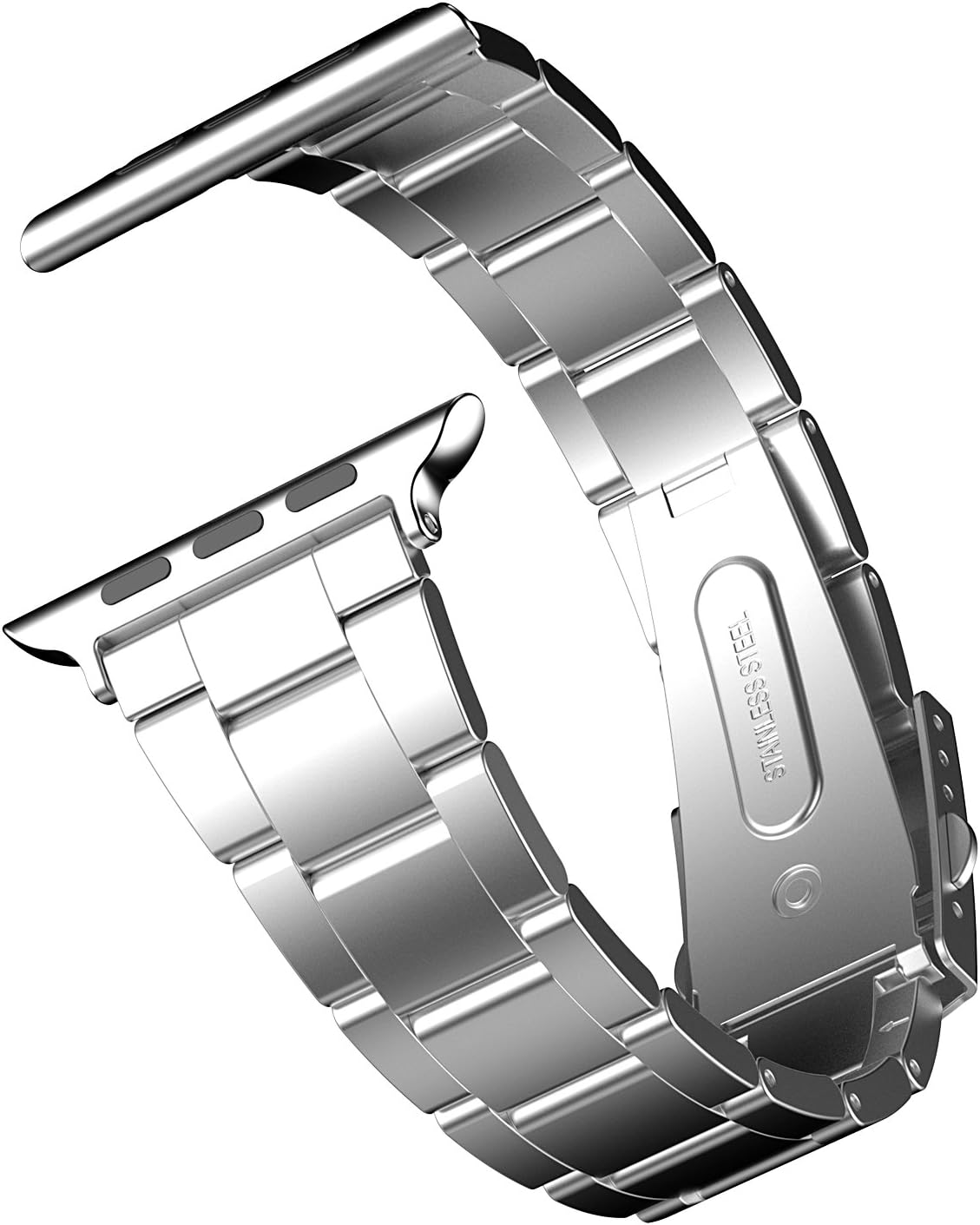 JETech Replacement Band Strap for Apple Watch 42mm and 44mm, Stainless Steel, Silver